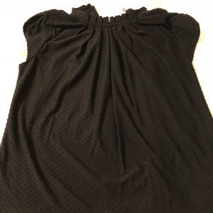 Black hob nail cap sleeve blouse